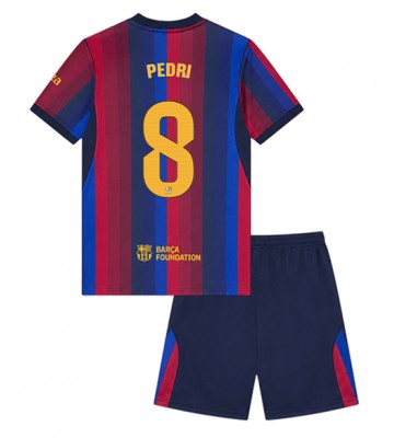 Barcelona Pedri Gonzalez #8 Hjemmebanetrøje Børn 2026-27 Kortærmet (+ Korte bukser)